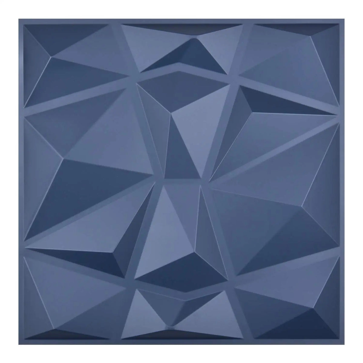 Navy Blue 50x50cm Home Decor 3D PVC Wall Panels Relief Art  Living Room Kitchen Bedroom Diamond Design Pack of 12 Tiles