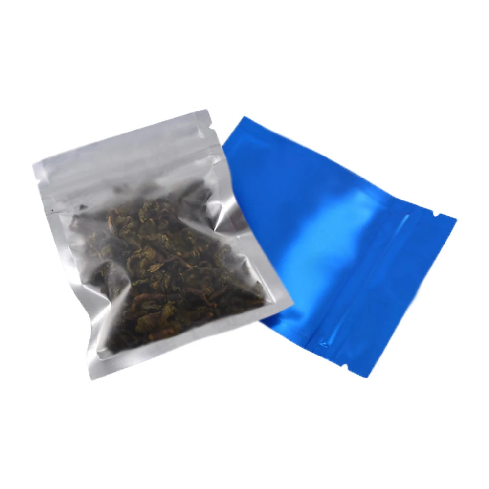 Eco-friendly Self Seal Bags Frosted Clear Zip Lock Pouch Heat Sealing Aluminum Foil Mylar Pouches Reusable Zip Food Storage Bag