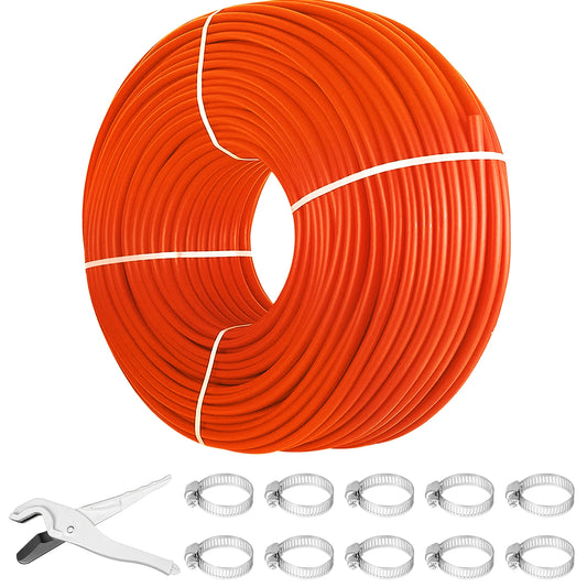 SucceBuy 1/2Inch x 1000ft Pex Tubing Oxygen Barrier O2 Red Radiant Floor Pipe Heating Systems-Pex Hot And Cold Water Pipe