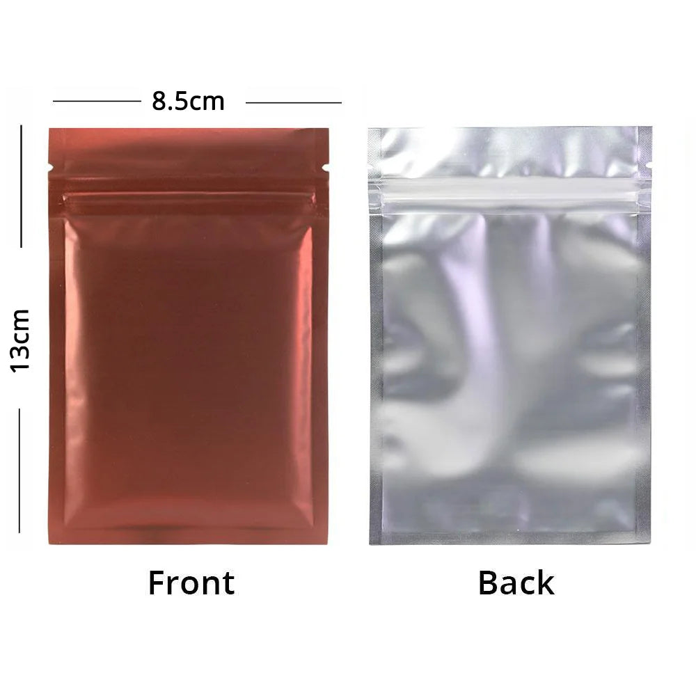 Eco-friendly Self Seal Bags Frosted Clear Zip Lock Pouch Heat Sealing Aluminum Foil Mylar Pouches Reusable Zip Food Storage Bag