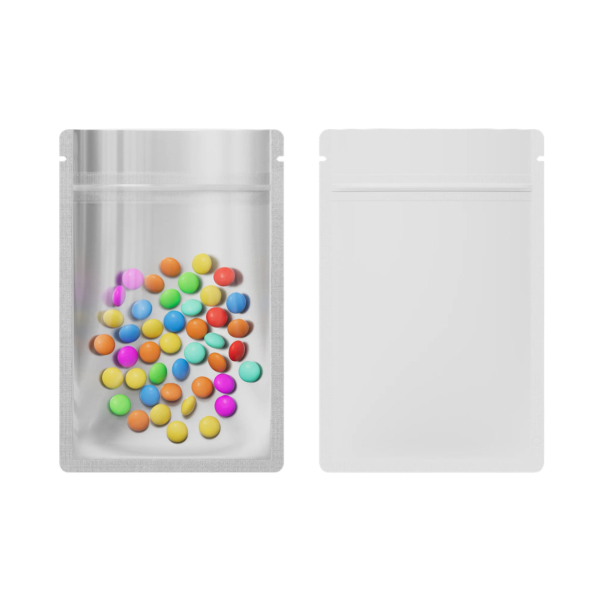 Eco-friendly Self Seal Bags Frosted Clear Zip Lock Pouch Heat Sealing Aluminum Foil Mylar Pouches Reusable Zip Food Storage Bag