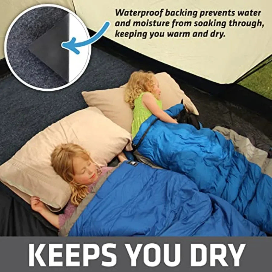 Tent Carpet Mat, Protective Waterproof Liner Keeps You Warm and Dry, Camping Floor Rug Accessory 60" x 74",Durable, Lightweight