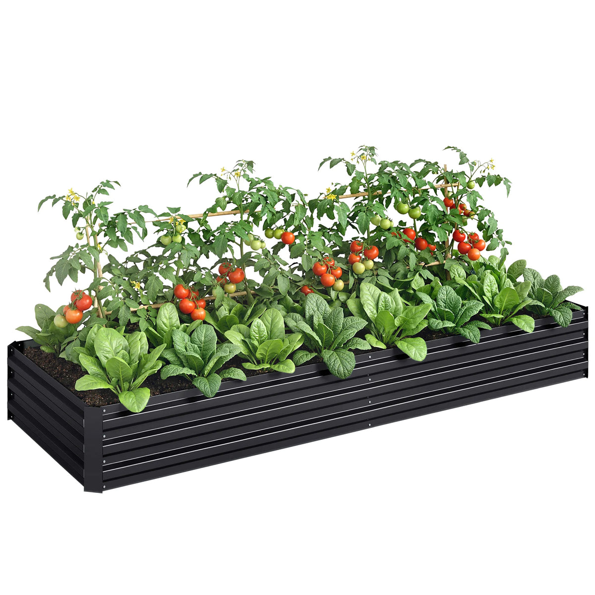 Galvanized Raised Garden Bed Metal Planter Box Easy Quick Setup