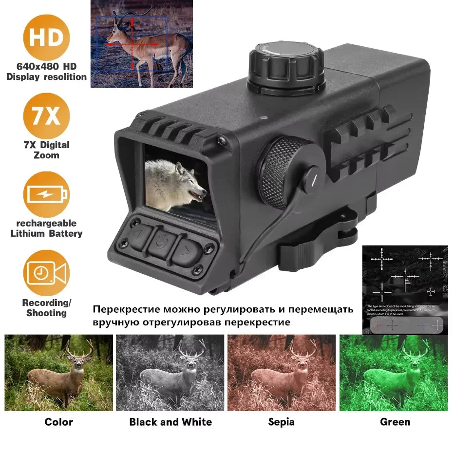MS32 GOYOJO 3.5X32 Digital Night Vision Scope with Video Recording | BDC Ranging | 7 Reticles | IP67 Waterproof for Rifle/Picatinny Rail