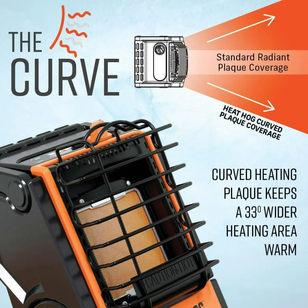 Heat Hog 9000 BTU Propane Radiant Space Heater Portable Tiltable Gas Powered For Indoor Outdoor Garage Camping RVs