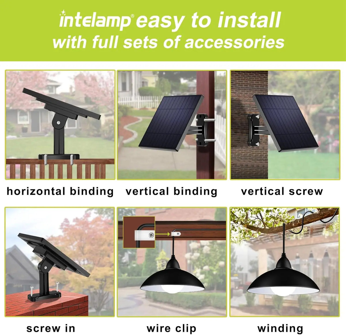 Intelamp Solar Pendant Lights Indoor Outdoor 4000mAh With Remote Day/Night Mode 16.4Ft Hanging Lighting For Barns Chicken Coop